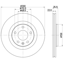 stabdžių diskas (1vnt) PRO High Carbon
                                HELLA                                8DD 355 128-391