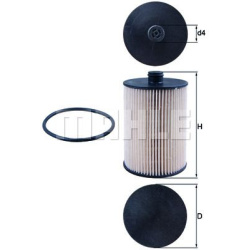 Filtras kuro diesel
                                MAHLE                                                KX226D, MAHLE, KX226