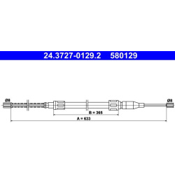 trosas, stovėjimo stabdys
                                ATE                                24.3727-0129.2, ATE, 24.3727-01