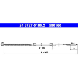 trosas, stovėjimo stabdys
                                ATE                                24.3727-0160.2, ATE, 243727-016
