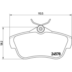 Stabdžių trinkelių rinkinys, diskinis stabdys PRIME LINE
                                BREMBO                           