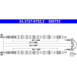 trosas, stovėjimo stabdys
                                ATE                                24.3727-0753.2, ATE, 243727-075