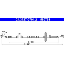 trosas, stovėjimo stabdys
                                ATE                                24.3727-0791.2, ATE, 243727-079