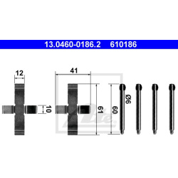 priedų komplektas, diskinių stabdžių trinkelės
                                ATE                                      