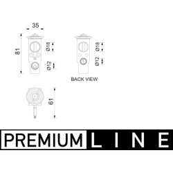 išsiplėtimo vožtuvas, oro kondicionavimas BEHR *** PREMIUM LINE ***
                                MAHLE                 