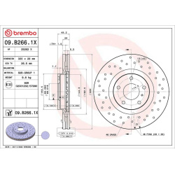 stabdžių diskas (1vnt) XTRA LINE - Xtra
                                BREMBO                                09.B266.1X, B