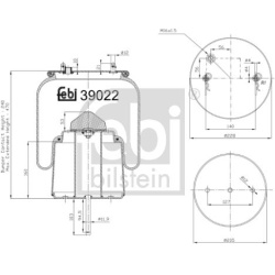 pneumatinė oro pagalvė
                                FEBI BILSTEIN                                39022, FEBI BILSTEIN, 3