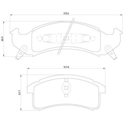 stabdžių trinkelių rinkinys, diskinis stabdys PRIME LINE
                                BREMBO                           
