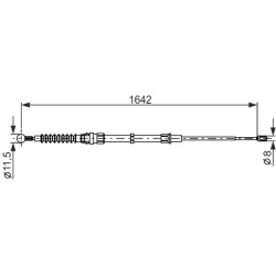 trosas, stovėjimo stabdys
                                BOSCH                                                1987482267, B
