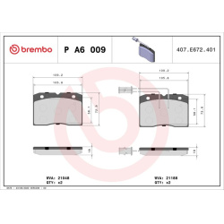 stabdžių trinkelių rinkinys, diskinis stabdys PRIME LINE
                                BREMBO                           