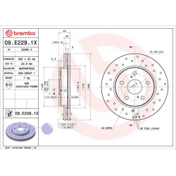 stabdžių diskas (1vnt) XTRA LINE - Xtra
                                BREMBO                                             