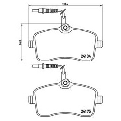 stabdžių trinkelių rinkinys, diskinis stabdys PRIME LINE
                                BREMBO                           