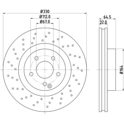 stabdžių diskas (1vnt) PRO High Carbon
                                HELLA                                8DD 355 127-951
