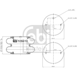 pneumatinė oro pagalvė
                                FEBI BILSTEIN                                                109416,