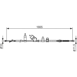 Trosas, stovėjimo stabdys
                                BOSCH                                                1 987 482 440