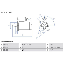 starteris
                                BOSCH                                                0 986 025 680, BOSCH, 09860256