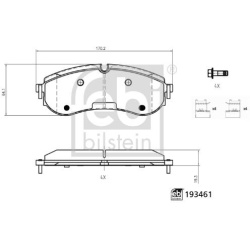 stabdžių trinkelių rinkinys, diskinis stabdys
                                FEBI BILSTEIN                               