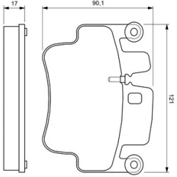 stabdžių trinkelių rinkinys, diskinis stabdys
                                BOSCH                                0986424