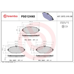 BREMBO                                P50124NX, BREMBO, P50124NX, auto detalė