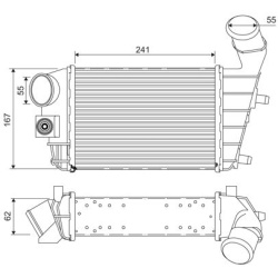 tarpinis suslėgto oro aušintuvas, kompresorius
                                VALEO                                817862,