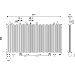 Radiatorius, variklio aušinimas
VALEO 701445,
