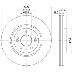 stabdžių diskas (1vnt) PRO
                                HELLA                                8DD 355 132-251, Nenurodyta