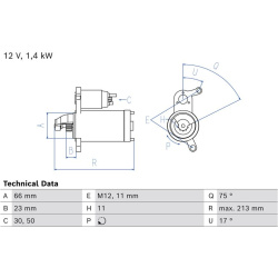 starteris
                                BOSCH                                0 986 027 500, BOSCH, 0986027500, auto detalė
