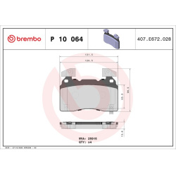 stabdžių trinkelių rinkinys, diskinis stabdys PRIME LINE
                                BREMBO                           