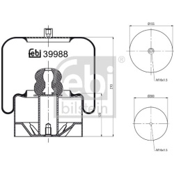 pneumatinė oro pagalvė
                                FEBI BILSTEIN                                                39988, 