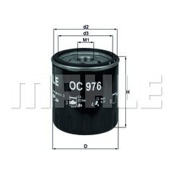 Filtras tepalo
                                MAHLE                                                OC976, MAHLE, OC976, auto