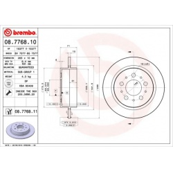 Stabdžių diskas PRIME LINE
BREMBO 08.7768.10