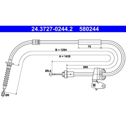 trosas, stovėjimo stabdys
                                ATE                                24.3727-0244.2, ATE, 24.3727-02