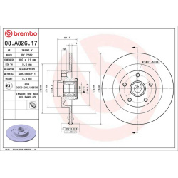 stabdžių diskas (1vnt) PRIME LINE - With Bearing Kit
                                BREMBO                                