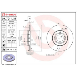 stabdžių diskas (1vnt) PRIME LINE - UV Coated
                                BREMBO                                09.7011