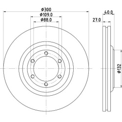 stabdžių diskas (1vnt) PRO
                                HELLA                                8DD 355 125-231, Nenurodyta