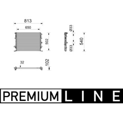 radiatorius, variklio aušinimas BEHR *** PREMIUM LINE ***
                                MAHLE                             