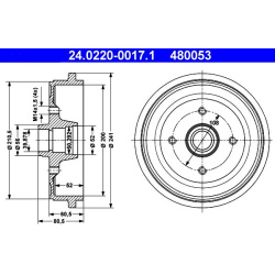stabdžių būgnas
                                ATE                                24.0220-0017.1, ATE, 240220-00171, auto