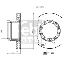 stabdžių diskas (1vnt)
FEBI BILSTEIN 172998,