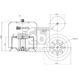 pneumatinė oro pagalvė
                                FEBI BILSTEIN                                                101270,