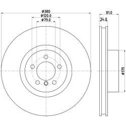 stabdžių diskas (1vnt) PRO High Carbon
                                HELLA                                8DD 355 122-571