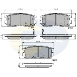 Stabdžių kaladėlės galinės
                                COMLINE                                CBP31580, COMLINE, CBP