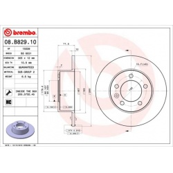 stabdžių diskas (1vnt) PRIME LINE
                                BREMBO                                                08.