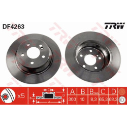 stabdžių diskas (1vnt)
                                TRW                                                DF4263, TRW, DF42