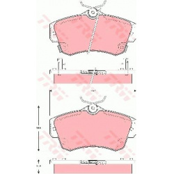 stabdžių trinkelių rinkinys, diskinis stabdys COTEC
                                TRW                                   