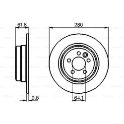stabdžių diskas (1vnt)
                                BOSCH                                                0986478837, BOS