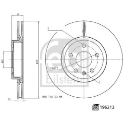 stabdžių diskas (1vnt)
FEBI BILSTEIN 196213,