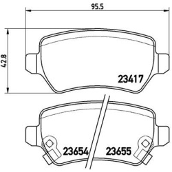 stabdžių trinkelių rinkinys, diskinis stabdys PRIME LINE
                                BREMBO                           