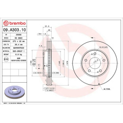 stabdžių diskas (1vnt) PRIME LINE
                                BREMBO                                                09.