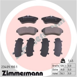 stabdžių trinkelių rinkinys, diskinis stabdys
ZIMMERMANN