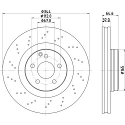 stabdžių diskas (1vnt) PRO High Carbon
                                HELLA                                8DD 355 122-891